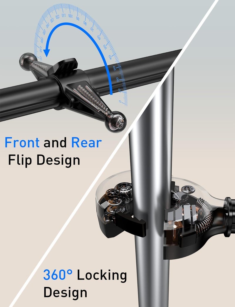 Tryone حامل جهاز لوحي لمساند الرأس في السيارة لجهاز آيباد: [تركيب قابل للطي أمامي وخلفي] حامل شاشة محمول قابل للتعديل لمقعد السيارة، أساسيات الرحلات البرية للأطفال متوافق مع الأجهزة من 4.7-16.1" - Image 5